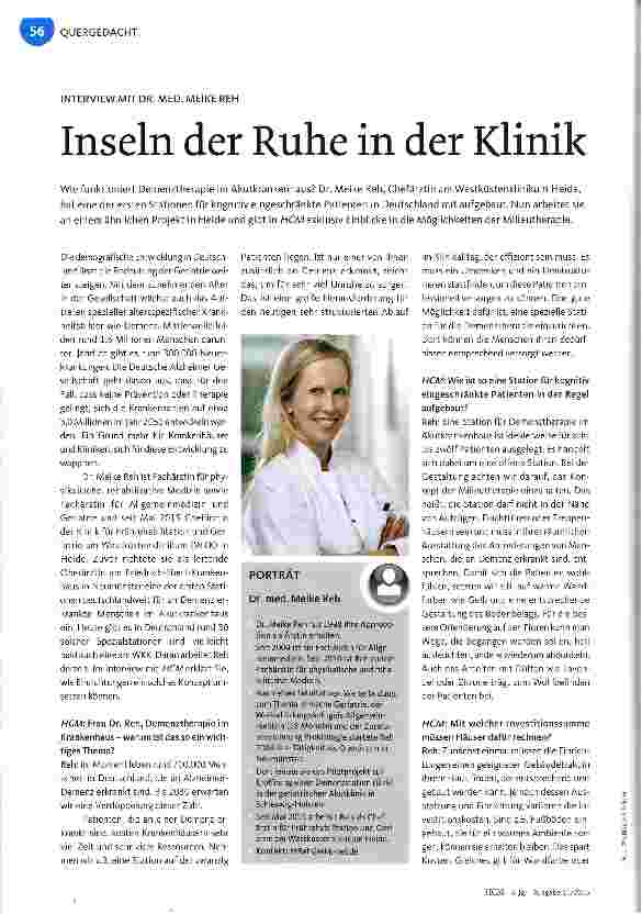 Vorschauseite 1: Inseln der Ruhe in der Klinik