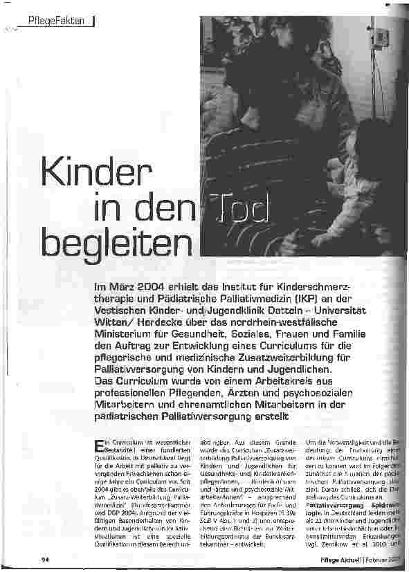 Vorschauseite 1: Kinder in den Tod begleiten