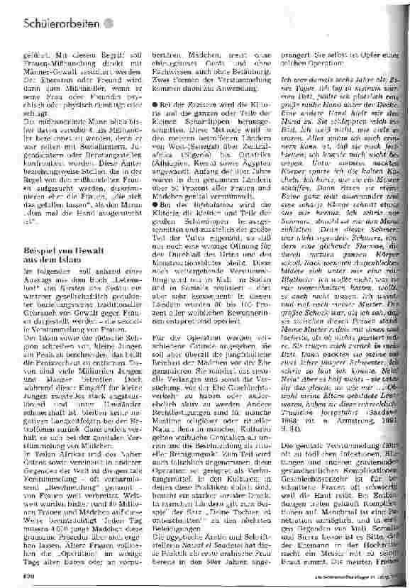 Vorschauseite 2: Gewalt gegen Frauen