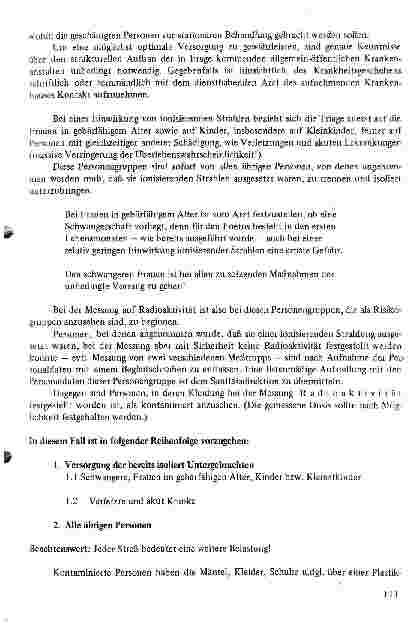 Vorschauseite 2: Richtlinien bei Auftreten von ionisierenden Strahlen