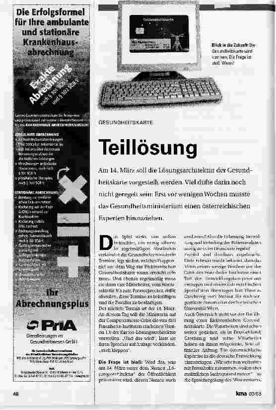 Vorschauseite 1: Teillösung. Gesundheitskarte