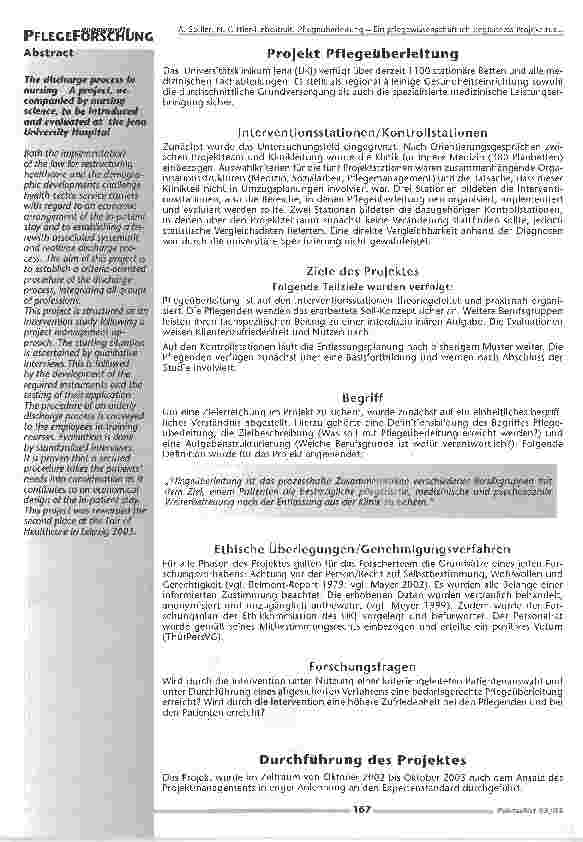 Vorschauseite 2: Pflegeüberleitung - Ein pflegewissenschaftlich begleitetes Projekt zur Einführung und Evaluation