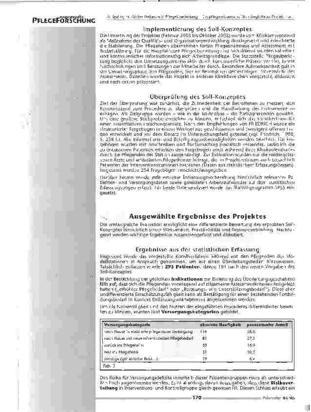 Vorschauseite 5: Pflegeüberleitung - Ein pflegewissenschaftlich begleitetes Projekt zur Einführung und Evaluation