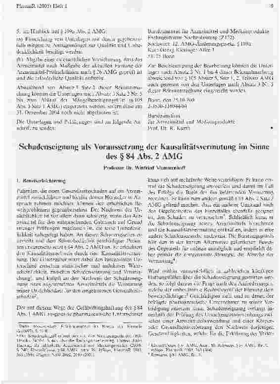 Vorschauseite 2: Entwurf einer Bekanntmachung über die Verlängerung der Zulassung von Humanarzneimitteln nach § 105 in Verbindung mit § 109a desArzneimittelgesetzes (AMG)