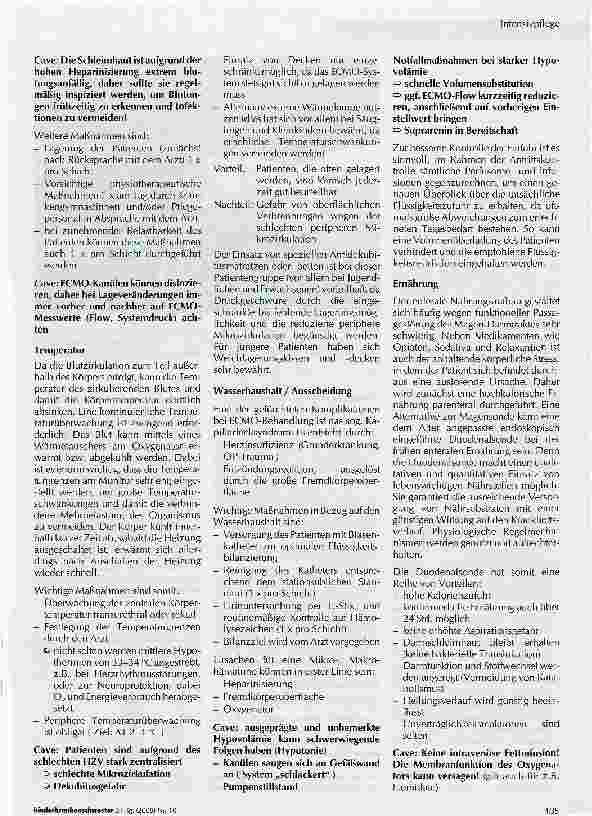 Vorschauseite 3: Pflege bei ECMO