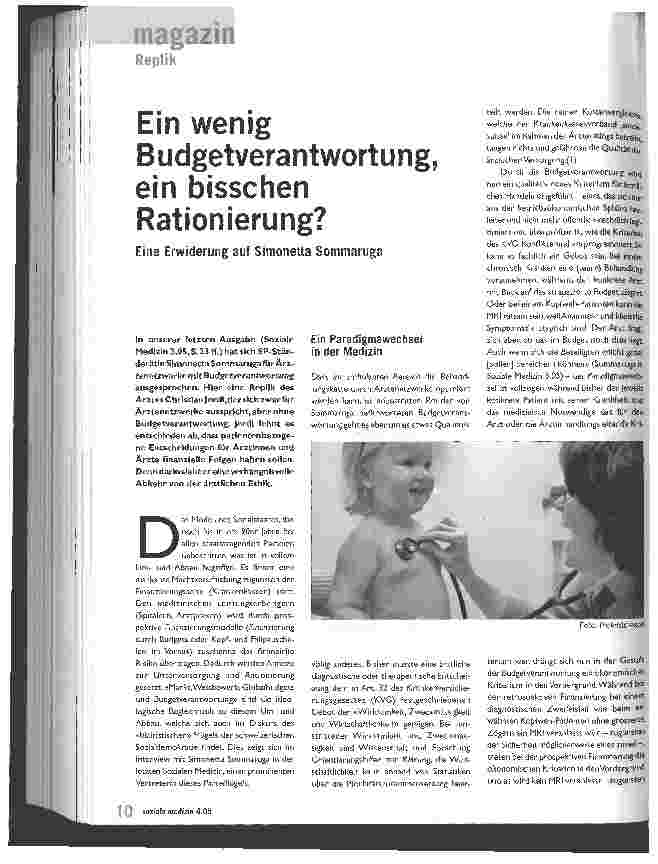 Vorschauseite 1: Ein wenig Budgetverantwortung, ein bisschen Rationierung?