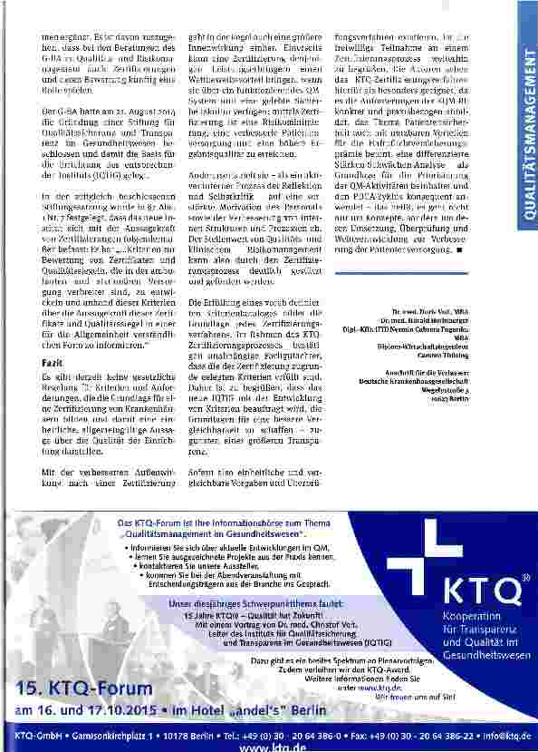 Vorschauseite 5: Das Beispiel KTQ-Zertifizierung