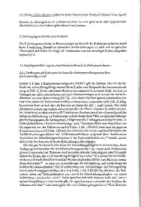 Vorschauseite 6: Sind Parthenoten Embryonen? Zur biologischen und normativen Einordnung von menschlichen Parthenoten