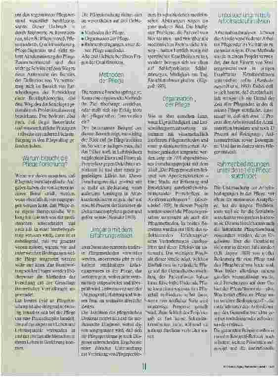 Vorschauseite 2: Pflegeforschung: Praxisferne Theorie?