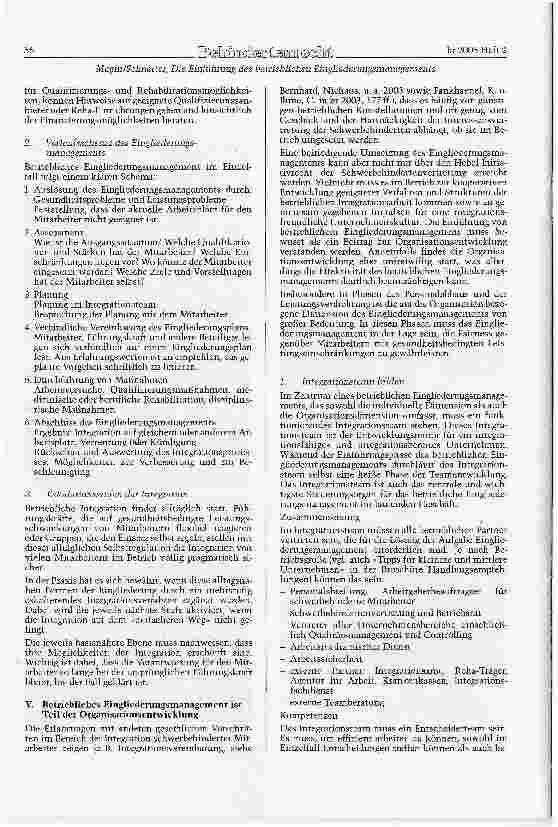 Vorschauseite 5: Die Einführung des betrieblichen Eingliederungsmanagements -Erste Erfahrungen aus der Praxis