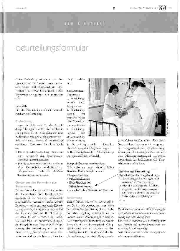 Vorschauseite 2: entwicklung eines formulars zur beurteilung der praktika in der ausbildung der gesundheitsund krankenpflege