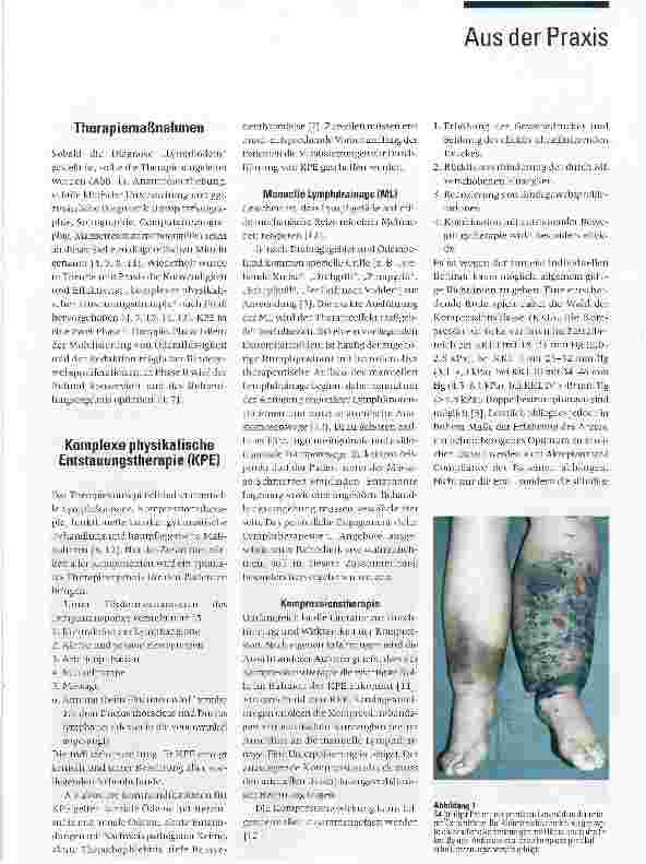 Vorschauseite 2: Komplexe physikalische Entstauungstherapie (KPE) beim Lymphödem