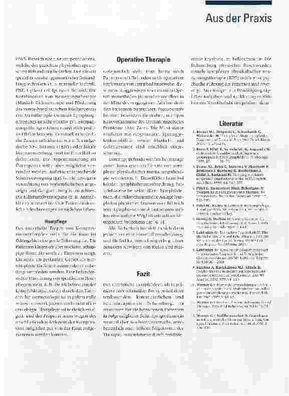 Vorschauseite 4: Komplexe physikalische Entstauungstherapie (KPE) beim Lymphödem