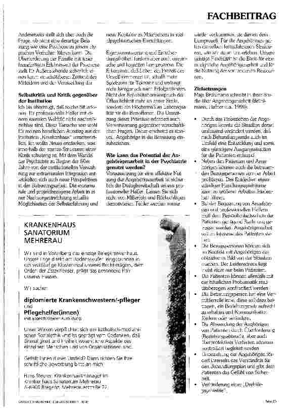Vorschauseite 2: Die Bedeutung der Angehörigenarbeit in der psychiatrischen Pflege