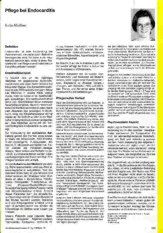 Vorschauseite 1: Pflege bei Endocarditis
