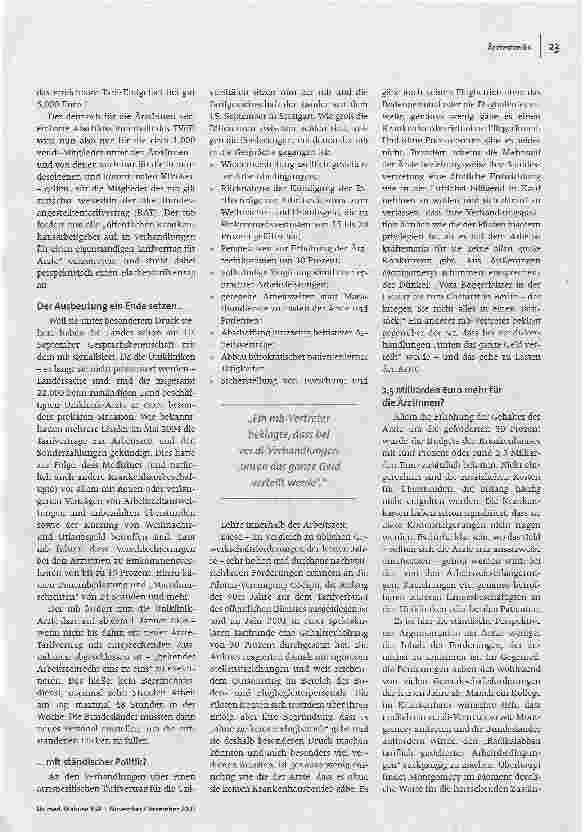 Vorschauseite 2: Standesdünkel statt solidarischem StreikDie Gewerkschaften und die Ärztestreiks