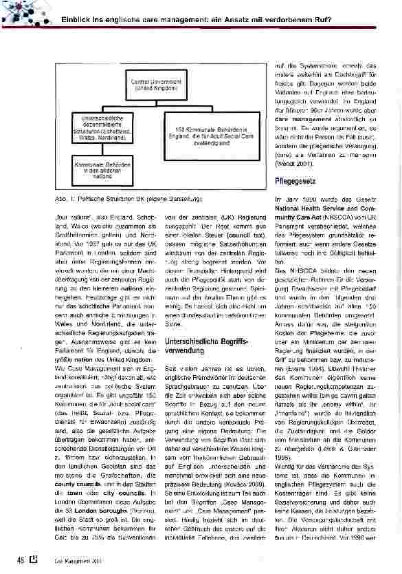 Vorschauseite 2: Einblick ins englische care management: ein Ansatz mit verdorbenem Ruf?