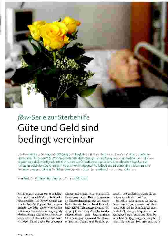 Vorschauseite 1: Güte und Geld sind bedingt vereinbar