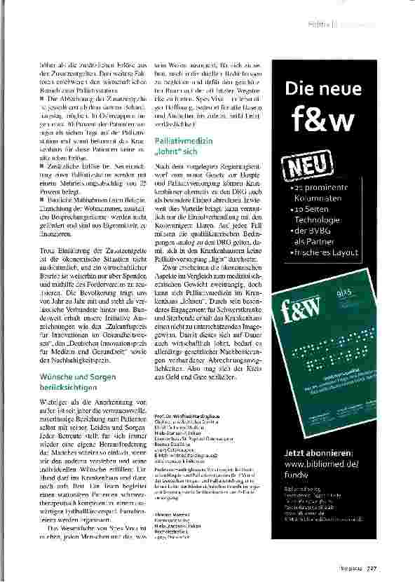 Vorschauseite 4: Güte und Geld sind bedingt vereinbar