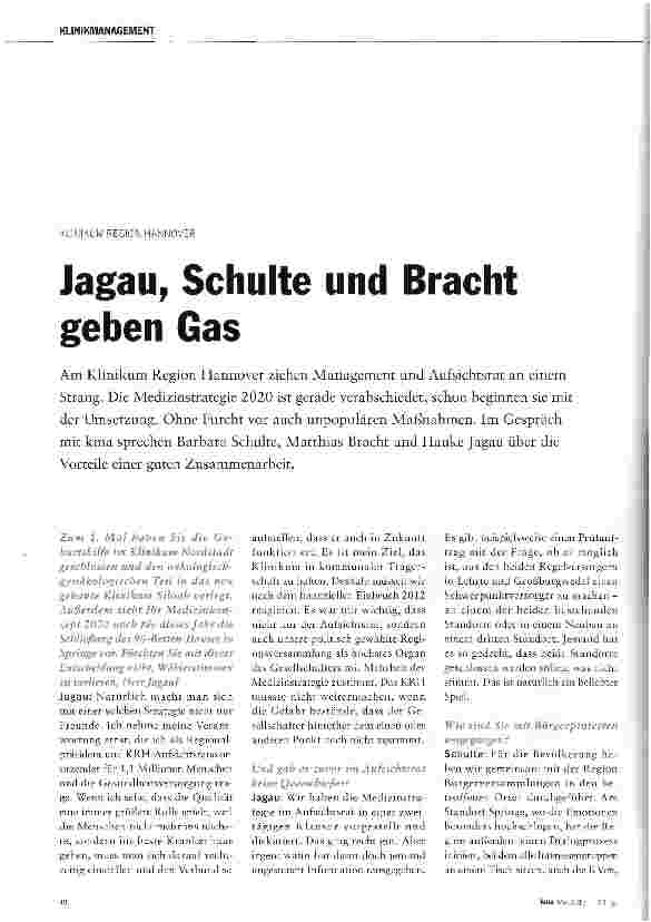 Vorschauseite 1: Jagau, Schulte und Bracht geben Gas