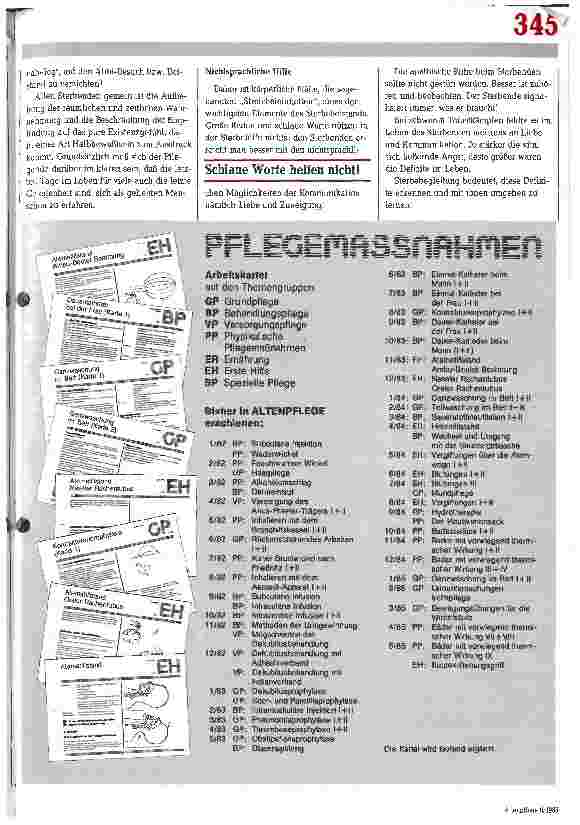 Vorschauseite 2: Sterben im Heim Tagungsbericht