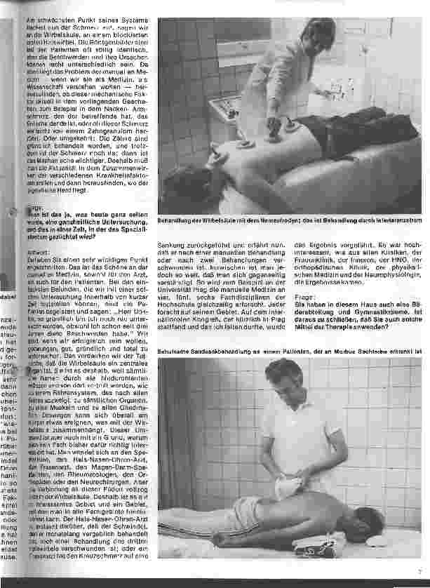 Vorschauseite 4: Die Klinik für manuelle Therapie in Hamm Interview mit Herrn Chefarzt Dr. Gutmann