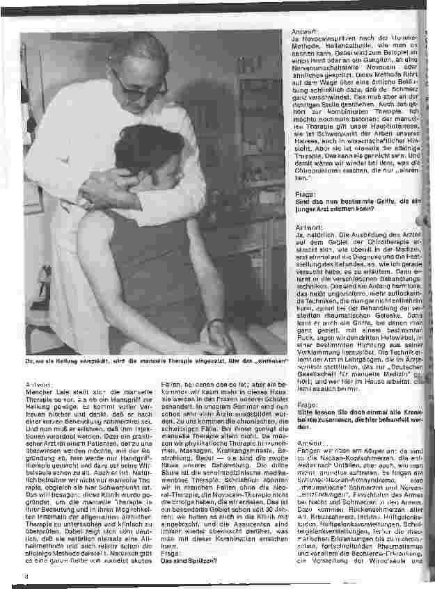 Vorschauseite 5: Die Klinik für manuelle Therapie in Hamm Interview mit Herrn Chefarzt Dr. Gutmann