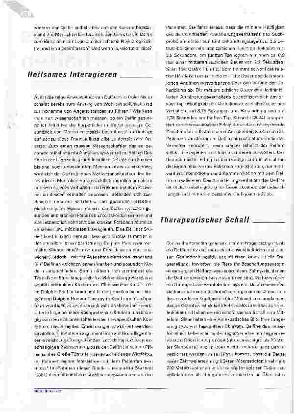 Vorschauseite 2: Delfinisches HeilverhaltenZwischen Wissenschaft und Spekulation: neue Erkenntnisse zur Delfintherapie
