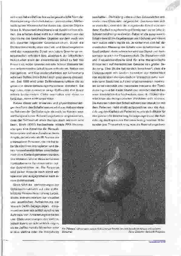 Vorschauseite 3: Delfinisches HeilverhaltenZwischen Wissenschaft und Spekulation: neue Erkenntnisse zur Delfintherapie