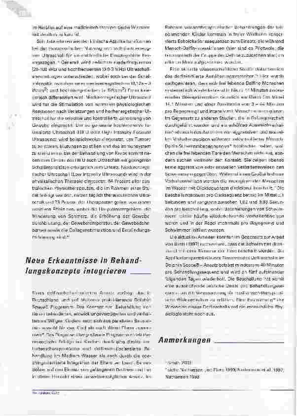 Vorschauseite 4: Delfinisches HeilverhaltenZwischen Wissenschaft und Spekulation: neue Erkenntnisse zur Delfintherapie