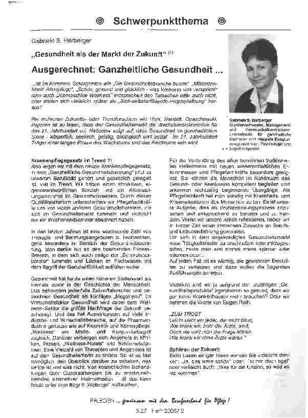 Vorschauseite 1: Ausgerechnet: Ganzheitliche Gesundheit. .