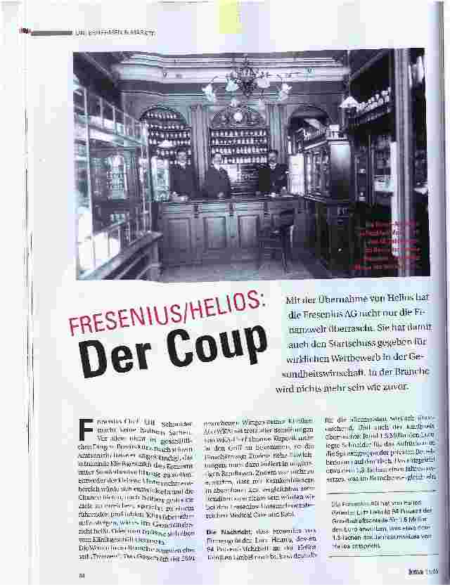 Vorschauseite 1: Fresenius/HeliosDer Coup