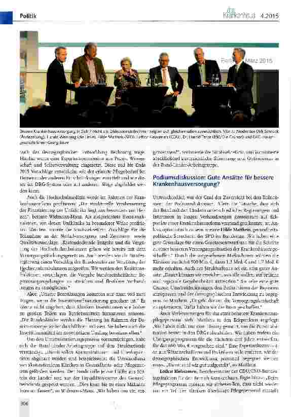 Vorschauseite 3: DKC-Frühlingsempfang 2015: „Probleme erkannt und benannt.