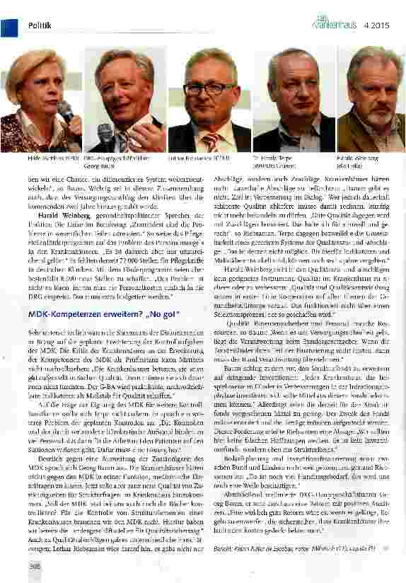 Vorschauseite 5: DKC-Frühlingsempfang 2015: „Probleme erkannt und benannt.