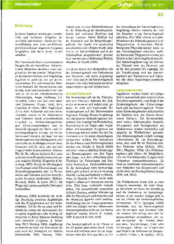 Vorschauseite 2: Coping mit dem Intensivtagebuch - Das Schaffen einer gemeinsamen Erinnerung