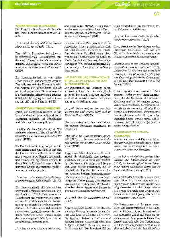 Vorschauseite 6: Coping mit dem Intensivtagebuch - Das Schaffen einer gemeinsamen Erinnerung
