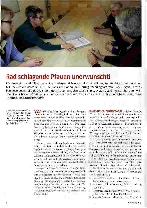 Vorschauseite 1: Rad schlagende Pfauen unerwünscht!