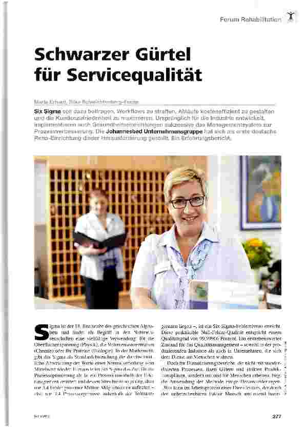 Vorschauseite 1: Schwarzer Gürtel für Servicequalität