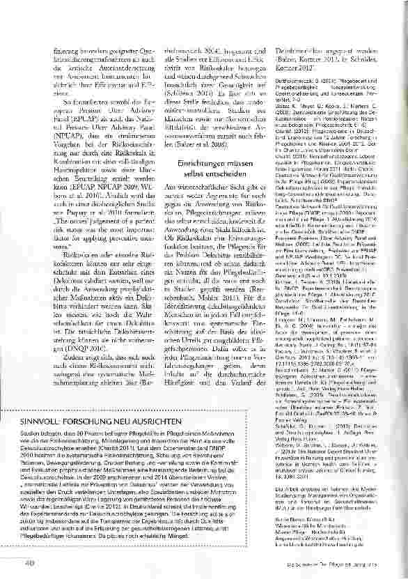 Vorschauseite 3: RISIKOSKALEN- WICHTIG ODER ÜBERSCHÄTZT?
