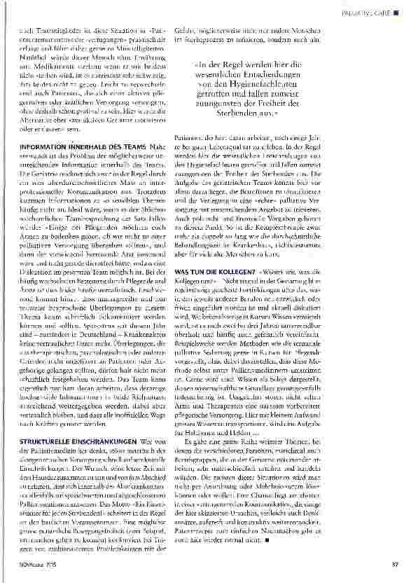 Vorschauseite 4: Aktivierende geriatrische Therapie oder Palliative Versorgung?