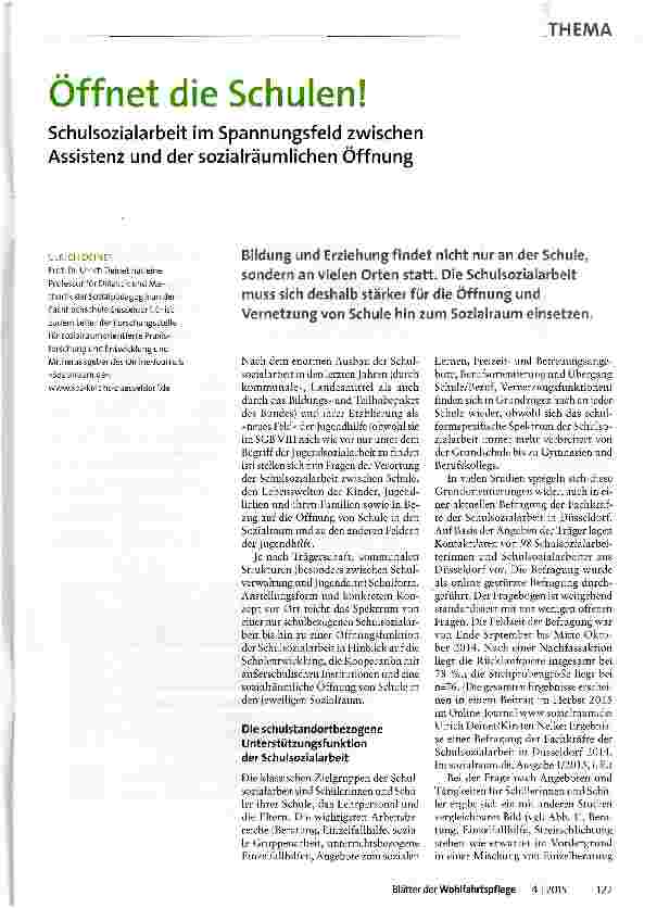 Vorschauseite 1: Öffnet die Schulen!