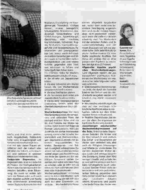 Vorschauseite 2: Wochenbettdepression ist kein Baby Blues