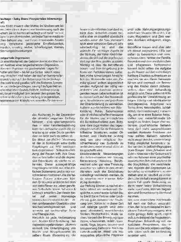 Vorschauseite 5: Wochenbettdepression ist kein Baby Blues