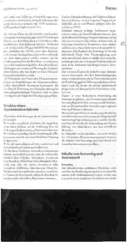 Vorschauseite 2: Positionspapier zur MDS Grundsatzstellungnahme Ernährung und Flüssigkeitsversorgung älterer Menschen