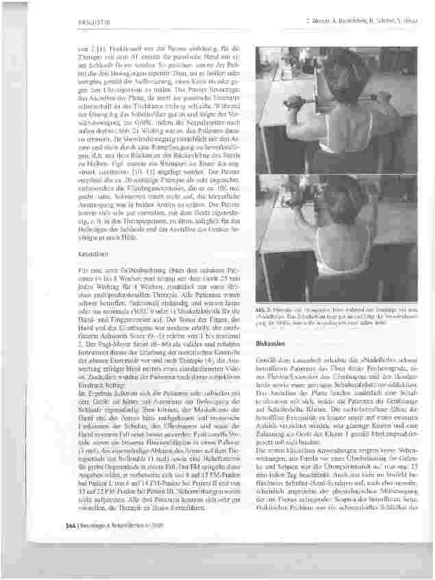 Vorschauseite 3: Der nicht-betroffene führt den betroffenen Arm: Vorstellung eines mechanischen Armtrainers für das eigenständige Üben hoch paretischer Patienten nach Schlaganfall