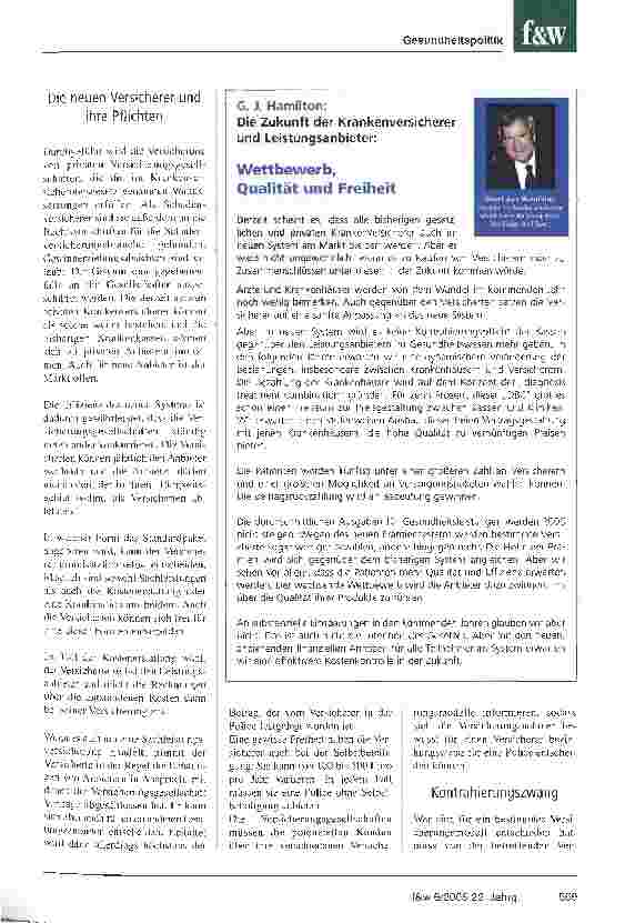 Vorschauseite 2: Die Niederlande reformieren ihre Krankenversicherungund wir Deutschen können davon lernen