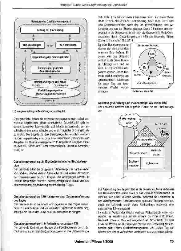Vorschauseite 3: Gestaltungsvorschläge zur Lernsituation „Qualitätsmanagement aktiv unterstützen