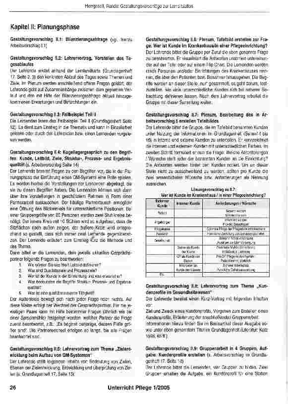 Vorschauseite 4: Gestaltungsvorschläge zur Lernsituation „Qualitätsmanagement aktiv unterstützen
