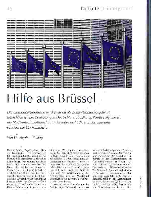 Vorschauseite 1: Hilfe aus Brüssel