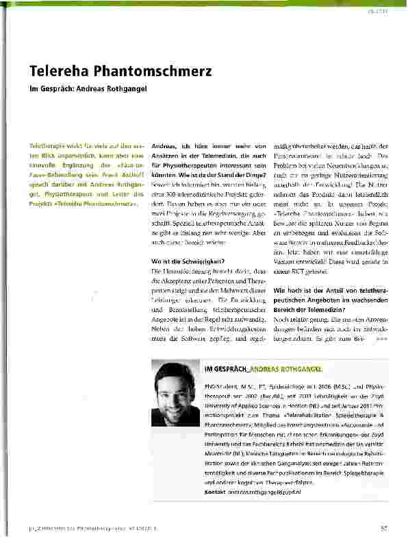 Vorschauseite 1: Telereha Phantomschmerz